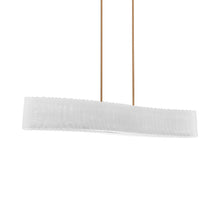 Load image into Gallery viewer, Rhiannon Rectangular LED Chandelier in Aged Brass.