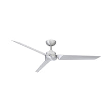 Load image into Gallery viewer, Roboto Downrod Ceiling Fan in 62-Inch/Brushed Aluminum.