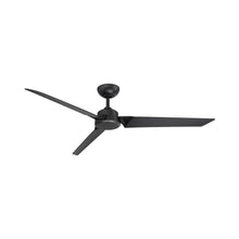 Load image into Gallery viewer, Roboto Downrod Ceiling Fan in 62-Inch/Matte Black.