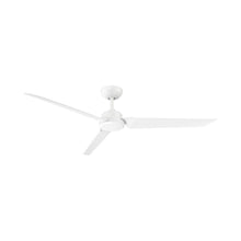 Load image into Gallery viewer, Roboto Downrod Ceiling Fan in 62-Inch/Matte White.