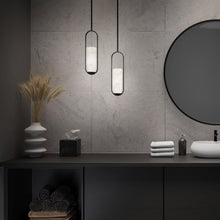 Load image into Gallery viewer, Rollins LED Mini Pendant Light in Bathroom.