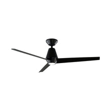 Load image into Gallery viewer, Slim Downrod LED Ceiling Fan in Matte Black.