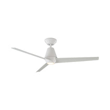 Load image into Gallery viewer, Slim Downrod LED Ceiling Fan in Matte White.