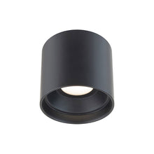 Load image into Gallery viewer, Squat LED Outdoor Flush Mount Light in Black.