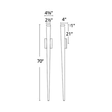 Load image into Gallery viewer, Staff Outdoor LED Wall Light- line drawing.