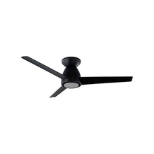 Load image into Gallery viewer, Tip-Top LED Flush Mount Ceiling Fan in 44-Inch/Matte Black.