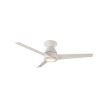 Load image into Gallery viewer, Tip-Top LED Flush Mount Ceiling Fan in 44-Inch/Matte White.