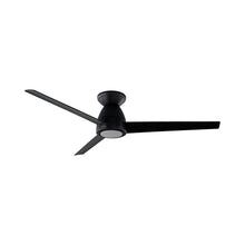 Load image into Gallery viewer, Tip-Top LED Flush Mount Ceiling Fan in 52-Inch/Matte Black.