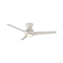 Load image into Gallery viewer, Tip-Top LED Flush Mount Ceiling Fan in 52-Inch/Matte White.