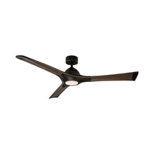 Load image into Gallery viewer, Woody Downrod LED Ceiling Fan in 60-Inch/Bronze/Dark Walnut.