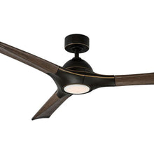 Load image into Gallery viewer, Woody Downrod LED Ceiling Fan in Detail.
