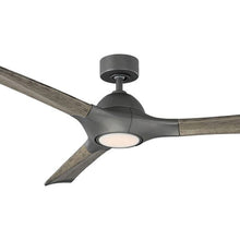 Load image into Gallery viewer, Woody Downrod LED Ceiling Fan in Detail.