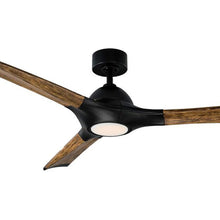 Load image into Gallery viewer, Woody Downrod LED Ceiling Fan in Detail.