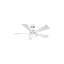 Load image into Gallery viewer, Wynd Downrod LED Ceiling Fan in 42-Inch/Matte White.
