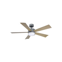 Load image into Gallery viewer, Wynd Downrod LED Ceiling Fan in 52-Inch/Graphite.