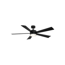 Load image into Gallery viewer, Wynd Downrod LED Ceiling Fan in 52-Inch/Matte Black.