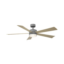 Load image into Gallery viewer, Wynd Downrod LED Ceiling Fan in 60-Inch/Graphite.