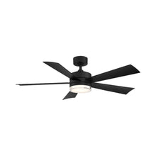 Load image into Gallery viewer, Wynd Downrod LED Ceiling Fan in 60-Inch/Matte Black.