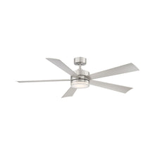 Load image into Gallery viewer, Wynd Downrod LED Ceiling Fan in 60-Inch/Stainless Steel.