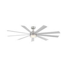 Load image into Gallery viewer, Wynd XL Downrod LED Ceiling Fan in Stainless Steel.