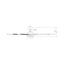 Load image into Gallery viewer, Wynd XL Downrod LED Ceiling Fan - line drawing.