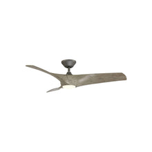 Load image into Gallery viewer, Zephyr Downrod LED Ceiling Fan in 52-Inch/Graphite/Weathered Wood.