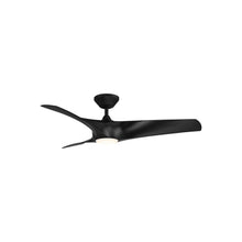 Load image into Gallery viewer, Zephyr Downrod LED Ceiling Fan in 52-Inch/Matte Black.