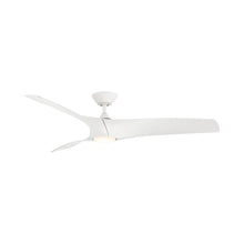 Load image into Gallery viewer, Zephyr Downrod LED Ceiling Fan in 62-Inch/Matte White.