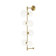 Load image into Gallery viewer, ModernRail LED Wall Light in Glass Orbs/Remote.