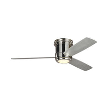 Load image into Gallery viewer, Aerotour Semi-Flush Ceiling Fan in Polished Nickel/Grey.
