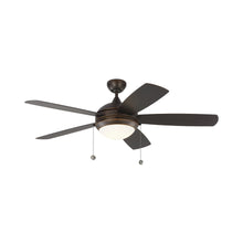 Load image into Gallery viewer, Discus Outdoor LED Ceiling Fan in Roman Bronze.