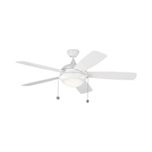 Load image into Gallery viewer, Discus Outdoor LED Ceiling Fan in White.