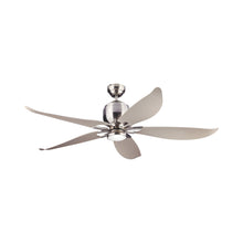 Load image into Gallery viewer, Lily LED Ceiling Fan in Brushed Steel/Silver.