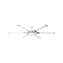 Load image into Gallery viewer, Loft LED Ceiling Fan in Matte White/Brushed Steel (62-Inch).
