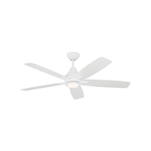 Load image into Gallery viewer, Lowden Indoor / Outdoor LED Ceiling Fan in Matte White/Matte White (52-Inch).