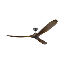 Load image into Gallery viewer, Maverick Max Ceiling Fan in Matte Black/Dark Walnut (No Light Kit).
