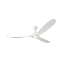 Load image into Gallery viewer, Maverick Max Ceiling Fan in Matte White/Matte White (Light Kit Included).