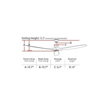 Load image into Gallery viewer, Maverick Super Max Ceiling Fan - line drawing.