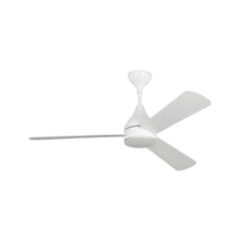 Load image into Gallery viewer, Streaming Indoor / Outdoor LED Ceiling Fan in Matte White (52-Inch).