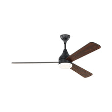 Load image into Gallery viewer, Streaming Indoor / Outdoor LED Ceiling Fan in Midnight Black (60-Inch).