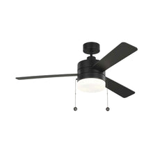 Load image into Gallery viewer, Syrus LED Ceiling Fan in Midnight Black.
