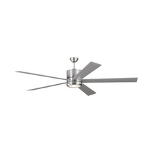 Load image into Gallery viewer, Vision LED Ceiling Fan in Brushed Steel (72-Inch).