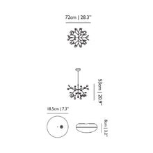 Load image into Gallery viewer, Heracleum III LED Pendant Light - line drawing.