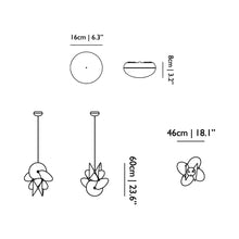 Load image into Gallery viewer, Serpentine Pendant Light - line drawing.