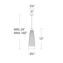 Load image into Gallery viewer, Mystic LED Pendant Light- line drawing.