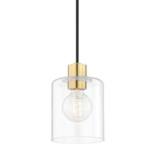 Load image into Gallery viewer, Neko Pendant Light in Aged Brass.