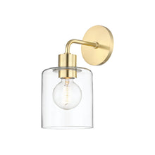Load image into Gallery viewer, Neko Wall Light in Brass and Clear.