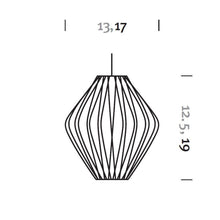 Load image into Gallery viewer, Nelson® Pear Crisscross Bubble Pendant Light in Line Drawing