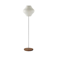 Load image into Gallery viewer, Nelson® Pear Lotus Floor Lamp in Walnut