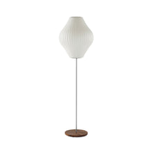 Load image into Gallery viewer, Nelson® Pear Lotus Floor Lamp in Walnut